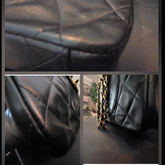 Authentic Preloved Chanel Matelasse  Lambskin Quilted XL Jumbo Single Flap - Picture 13 of 14